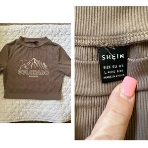 Mock turtle neck crop top